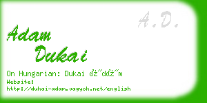 adam dukai business card